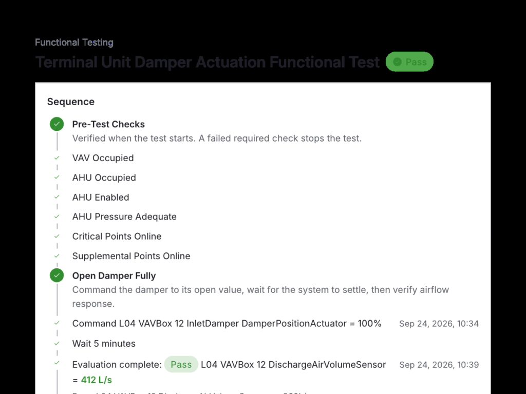 Functional testing sequence